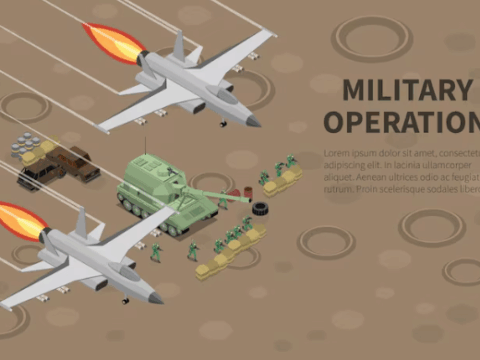 Military Transport Aircraft Move Troops